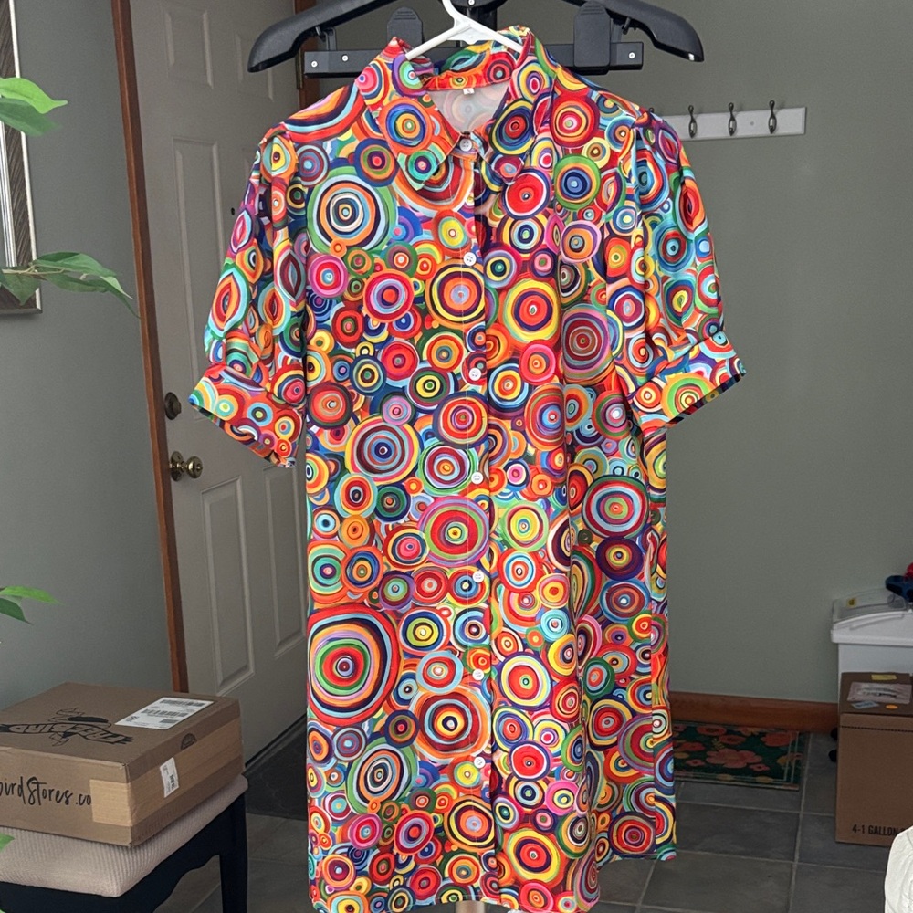 Robert Graham Multicolor Circle Pattern Shirt - image 2